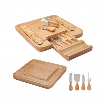 4-Piece Bamboo Cheese Tray
